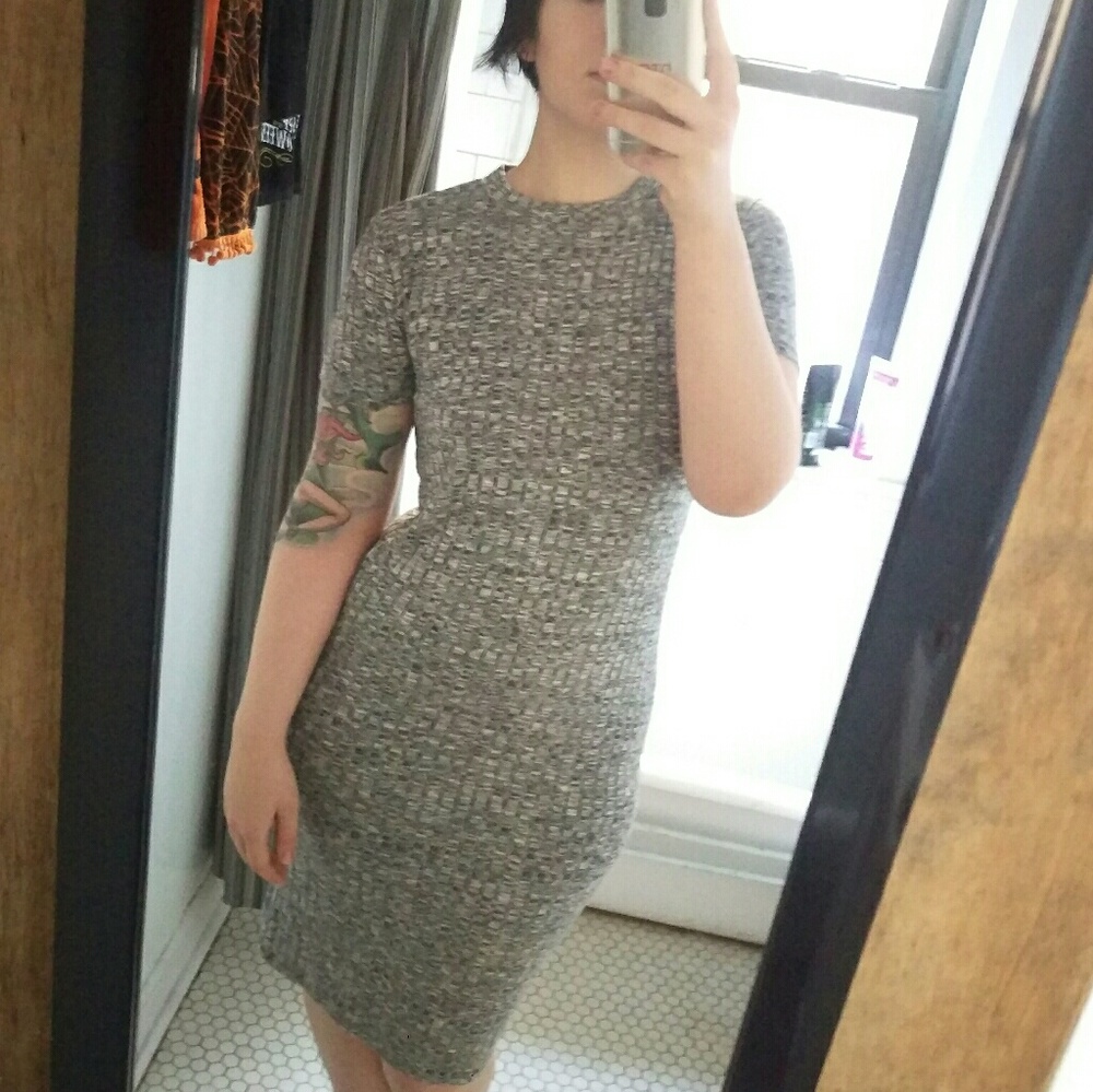 Gray F21 keyhole back maxi dress